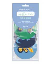 Stuck On You Revs And Roars Write On Bag Tags - 3 Pieces