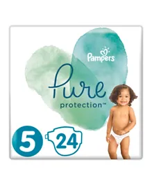 Pampers Pure Protection Dermatologically Tested Diapers, Size 5, 11Kg+