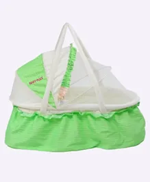 Baby Plus Baby Swing Cradle with Crib With Removable Mosquito Net - Green