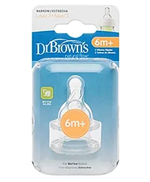 Dr. Brown's Silicone Narrow Options Nipple White - Pack of 2