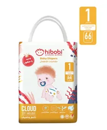 Hibobi -Ultra Soft Absorbent Newborn Diapers - Size 1 - 2-4Kg - 66Pcs