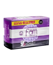 Fam - Sanitary Pads Maxi Folded with Wings Night - 48 Pads