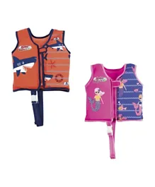 بيست واي - جاكيت سباحة آمن للأولاد والبنات، مقاس ميديملارج - ألوان متنوعة