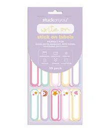 Stuck On You Pastel Party Stick On Multicolor - 39 Pieces