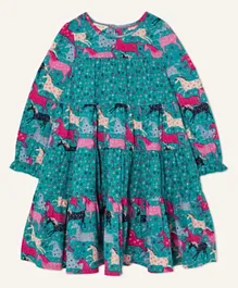 فستان مونسون تشيلدرن بطبعة خيول - متعدد الألوان