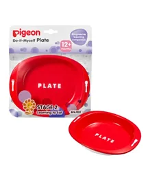 Pigeon Stage 2 Do-it-Myself Plate - Red