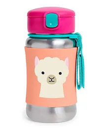 Skip Hop Zoo Stainless Steel Straw Bottle Llama - 350ml