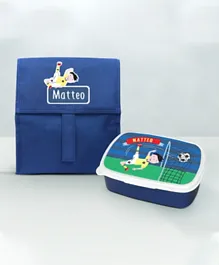 Essmak Personalized Foldable Lunch Bag Set Football - Blue