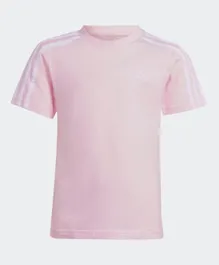 adidas Essentials 3 Stripes Cotton Graphic T-Shirt - Pink