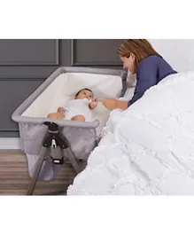 دريم أون مي -سرير للأطفال لوتس القابل للطي بارتفاع قابل للتعديل -رمادي