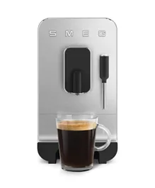 Smeg 50s Retro Style Bean to Cup Coffee Machine with Milk Frother BCC02BLMUK - Black