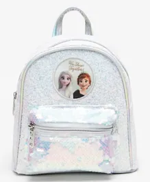 Disney - Frozen Applique Backpack With Adjustable Strap And Zip Closure - White