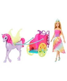 أميرة دريمتوبيا وعربة حصان بيغاسيس من باربي - متعدد الألوان
