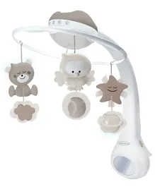 Infantino 3 in 1 Musical Projector Cot Mobile - White Grey
