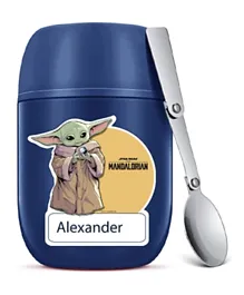 Essmak Star Wars Personalized Food Thermos Jar With Spoon Blue - 475mL