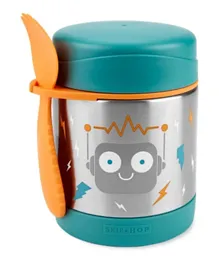 Skip Hop Robot Spark Insulated Food Jar 325mL - Stainless Steel Warm/Cold Meal Container for Kids 3 Years+, Rainbow Style