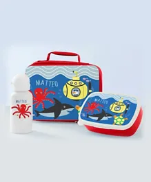 Essmak Under The Sea Personalized Lunch Pack Set Red - 3 Pieces