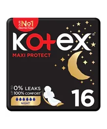 Kotex Maxi Pads Night with Wings Sanitary Pads - 16 Pieces
