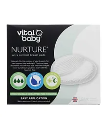 Vital Baby Nurture Ultra Comfort Disposable Breast Pads White - 56 Pack