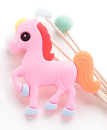 Horse Silicone Baby Teether - Pink