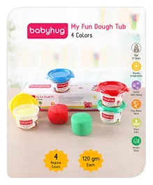 Babyhug My Fun Dough Kit Pack of 4 - 480 gm