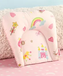 Babyhug U Shaped Pillow Princess Castle Print - Pink