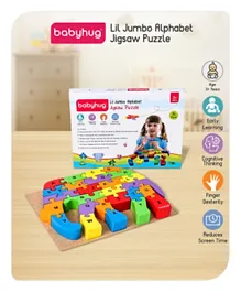 Babyhug Montessori Wooden Jumbo Alphabet Jigsaw Puzzle - 26 Pieces