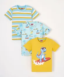 Babyhug Half Sleeves T-Shirt Pack Of 3 - Multicolor
