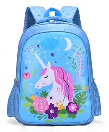 Unicorn Printed Backpack for Girls Blue - 10.2 Inches