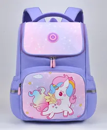 Bonfino Unicorn Backpack for Girls 17' - Purple, Cushioned Straps, Durable & Machine-Washable