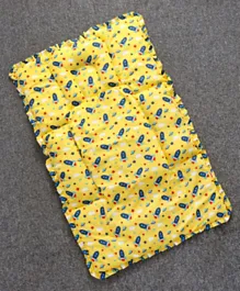 Babyhug Cotton Fix Pillow Mat Rocket Print - Yellow