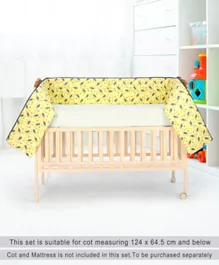 بيبي هاغ - حاجز سرير الأطفال بطبعة صاروخ فضائي - أصفر