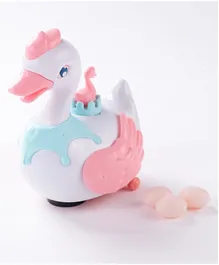 Duck Movable Figure With Eggs - Multicolor