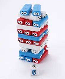 Tumbling Tower Stacking Game - Red and Blue