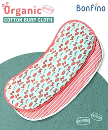 Bonfino Premium 100% Organic Cotton Burp Cloth Macaroon Print Pack Of 2 - Pink