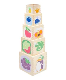 Chicco Stacking Wood Cubes - Beige
