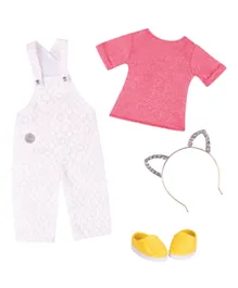 Glitter Girls - Deluxe Lace Overalls Outfit Doll - 14 Inches