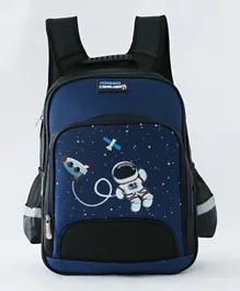 Bonfino Astronaut Backpack Blue/Black - Padded Straps, Multiple Compartments, Durable School Bag for Ages 3+