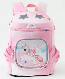 Bonfino Cute Unicorn Backpack Pink 13' - Spacious Compartments, Padded Straps for Kids 3+