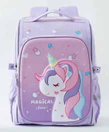 Cute Unicorn Printed Backpack Purple - 15 Inches