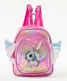 Unicorn Backpack With Wings Fuchsia - 9 Inches