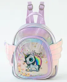 Unicorn Backpack With Wings Purple - 9 Inches
