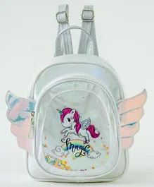 Unicorn Backpack With Wings White - 9 Inches