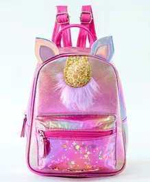 Unicorn Embellished Backpack Fuchsia - 9 Inches