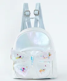 Stylish and Classic Butterfly Backpack White - 8 Inches