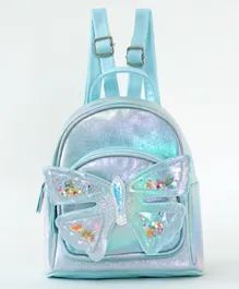 Stylish and Classic Butterfly Backpack Blue - 8 Inches