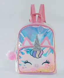 Cute Unicorn Printed Backpack Pink - 13.7 Inches
