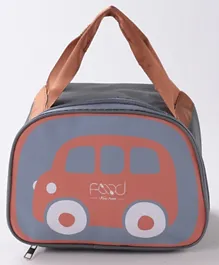 Cute & Stylish Lunch Box Bag - Orange and Grey