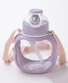 Teddy See-Through Water Bottle Purple - 360mL