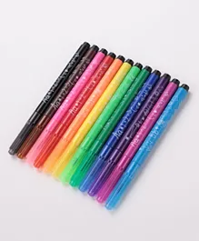 أقلام تلوين مائية برأس ناعم متعدد الألوان - عبوة من 12
